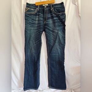 Ariat M4 Relaxed Boot Leg Jeans Mens Dark Blue Denim Work Size 38x34 NWOT